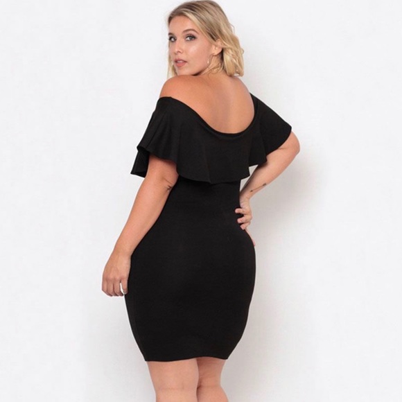 Plus Size Off the Shoulder Dress - Picture 2 of 2